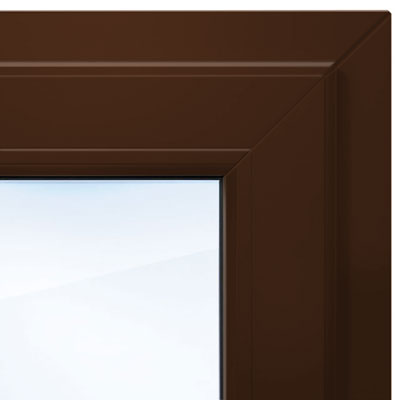 Цветное пластиковое окно по палитре RAL - коричневое