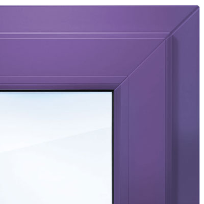 Цветное пластиковое окно по палитре RAL - фиолетовое, сиреневое