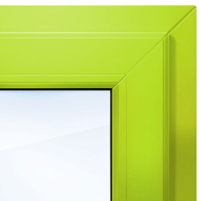 Цветное пластиковое окно по палитре RAL - светло-зеленое