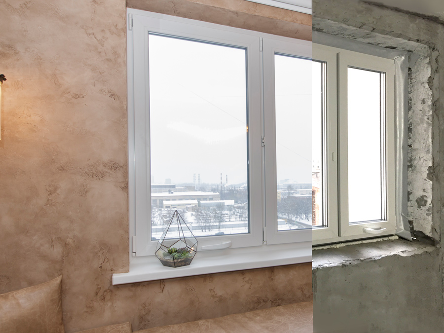 Интерьер с установленным окном: до и после ремонта