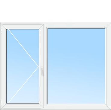 Двухстворчатое окно ПВХ