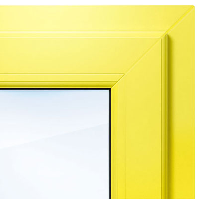 Цветное пластиковое окно по палитре RAL - желтое